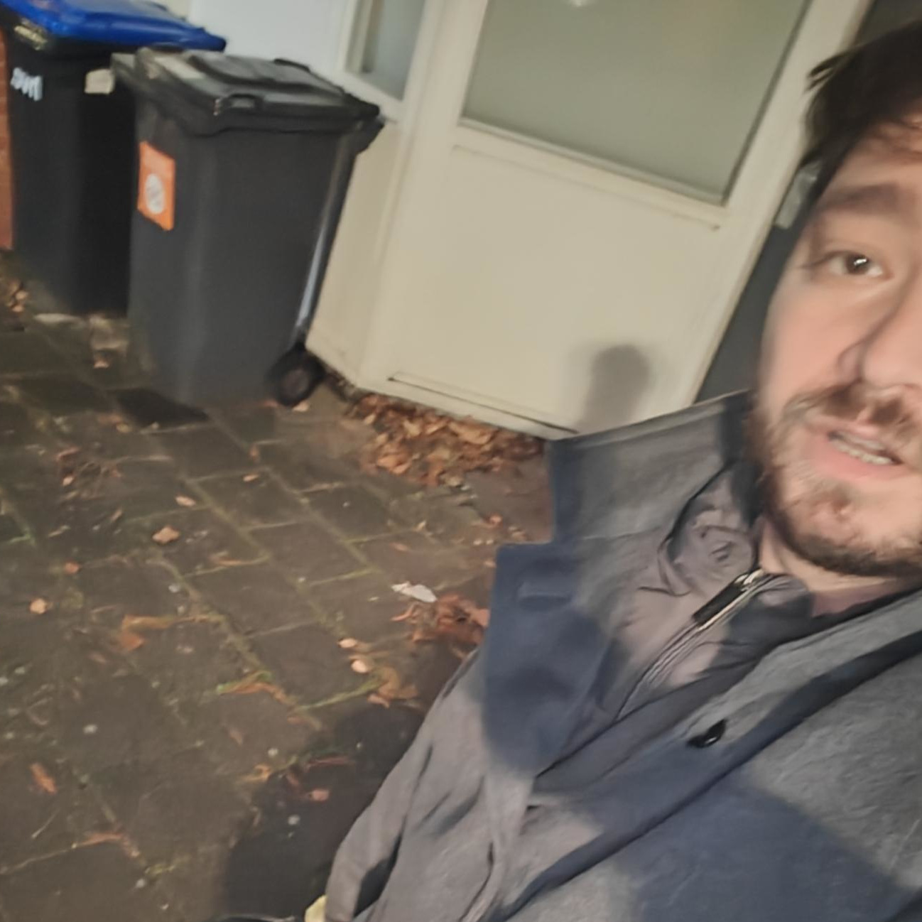 Selfie of Vlad Niculae with his cat Orion